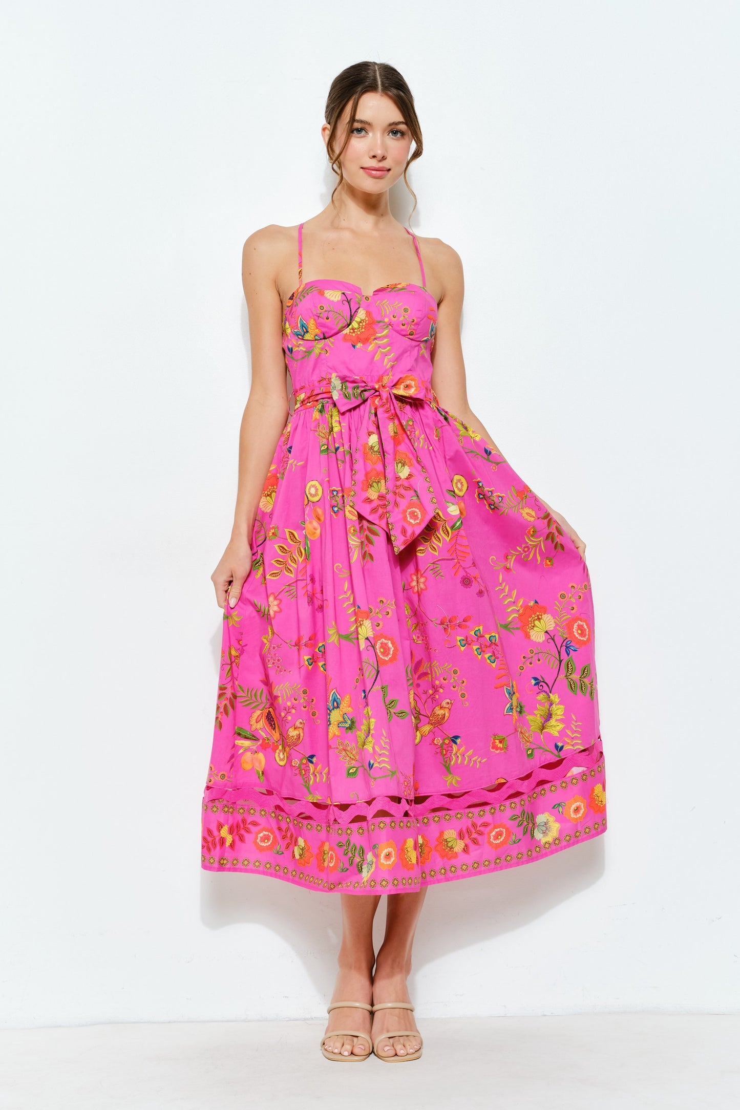 Vestido midi estampado