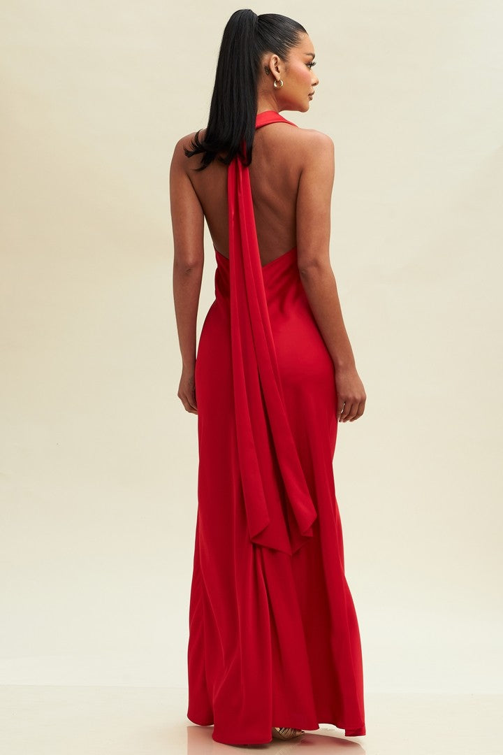 Vestido halter sin espalda