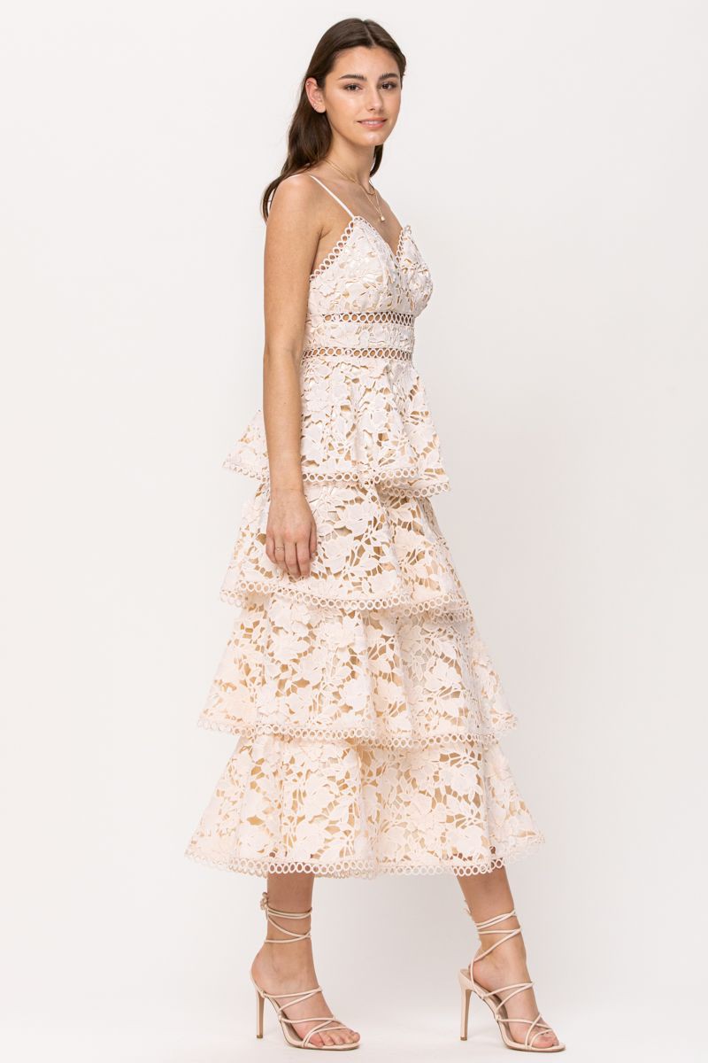 Vestido encaje holanes