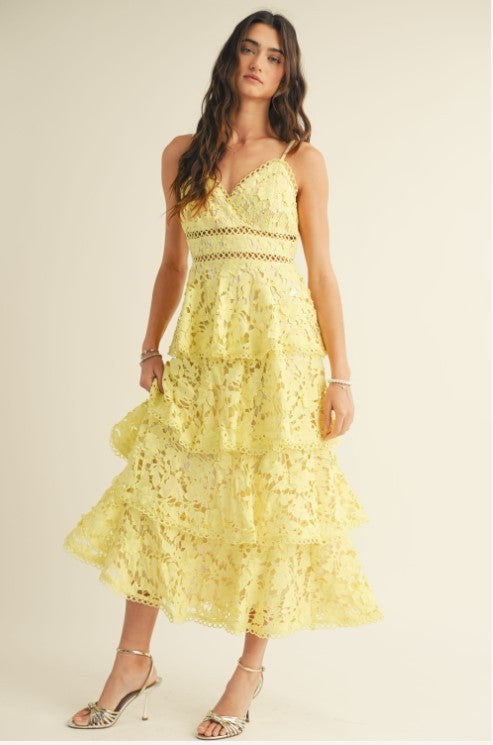 Vestido encaje holanes