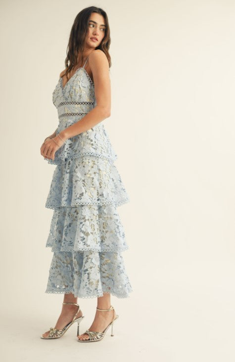 Vestido encaje holanes