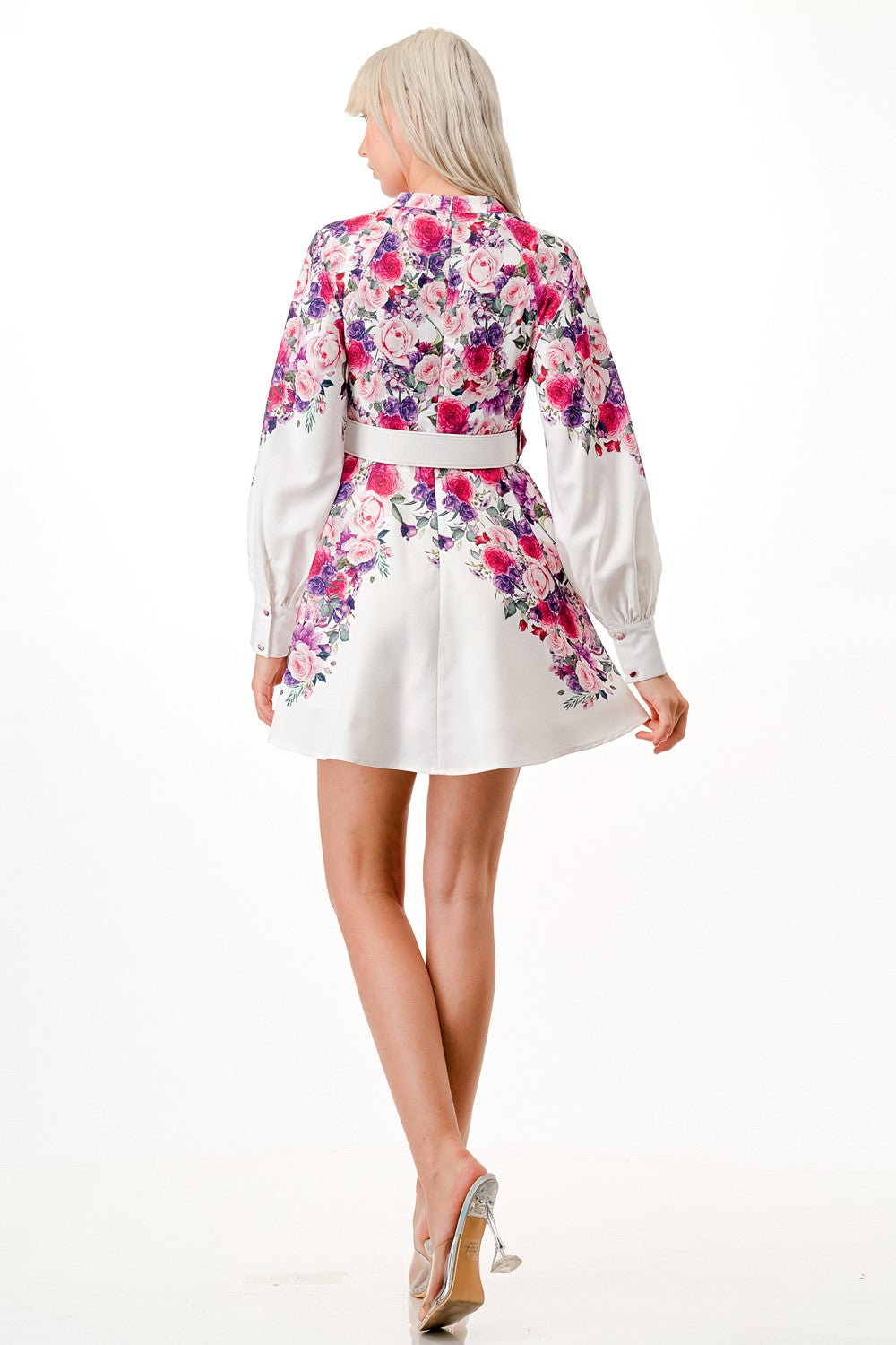 Vestido flores con cinto