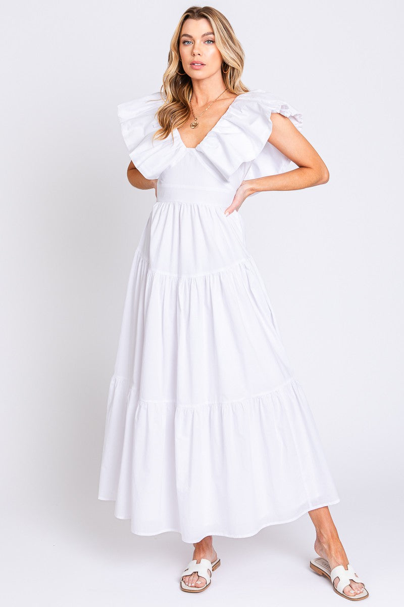 Vestido mangas de olán