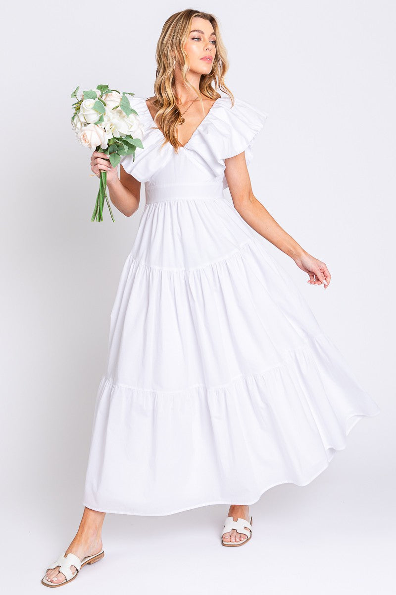 Vestido mangas de olán