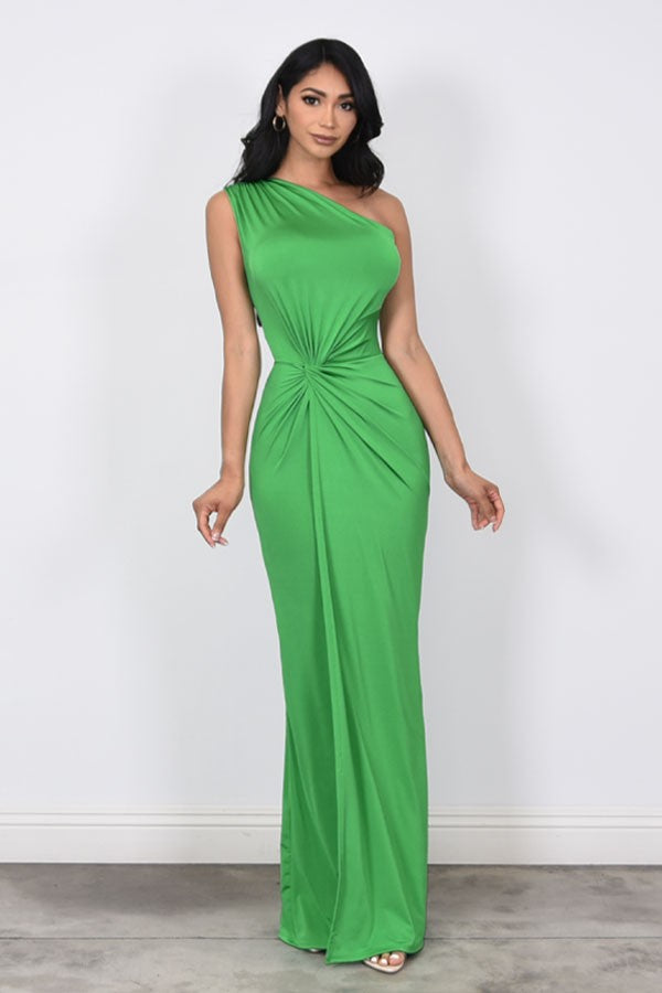 Vestido un hombro licra