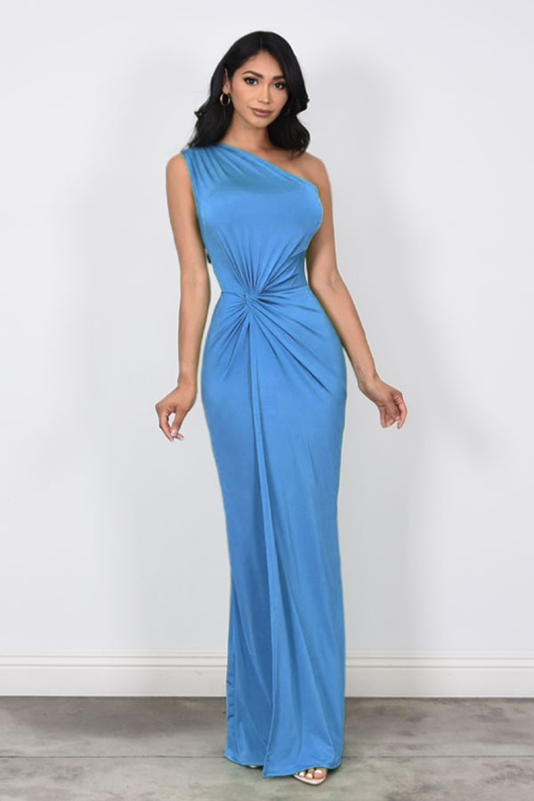 Vestido un hombro licra