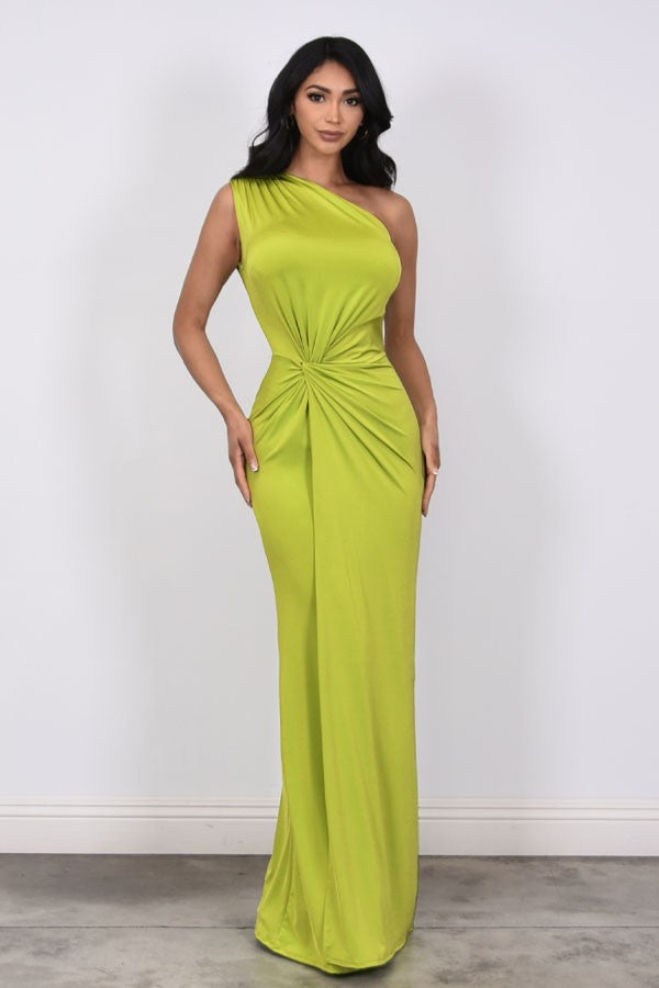 Vestido un hombro licra