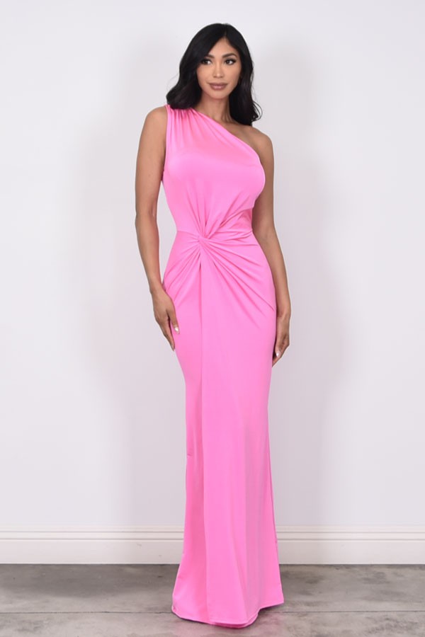 Vestido un hombro licra