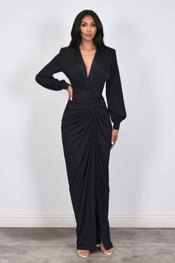 Vestido licra manga larga