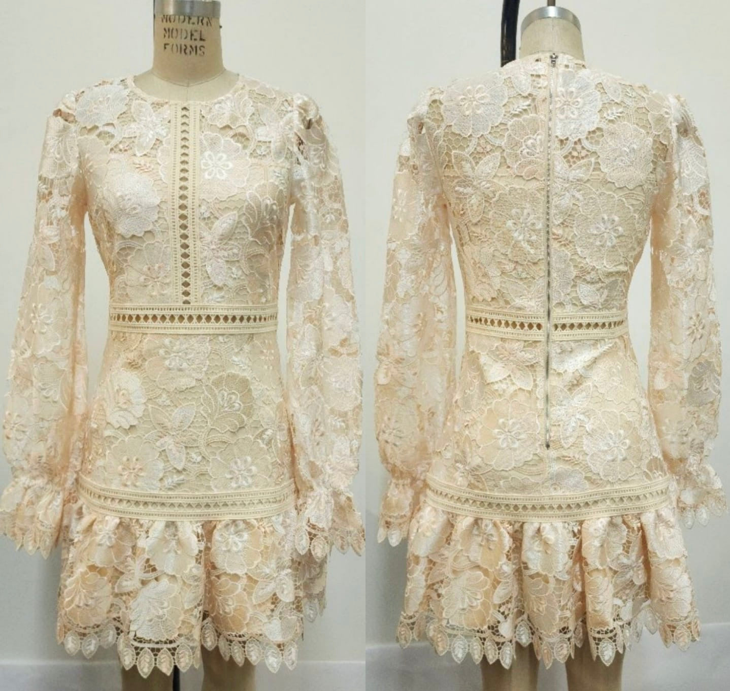 Vestido encaje de flores