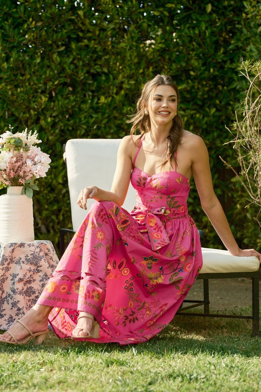 Vestido midi estampado