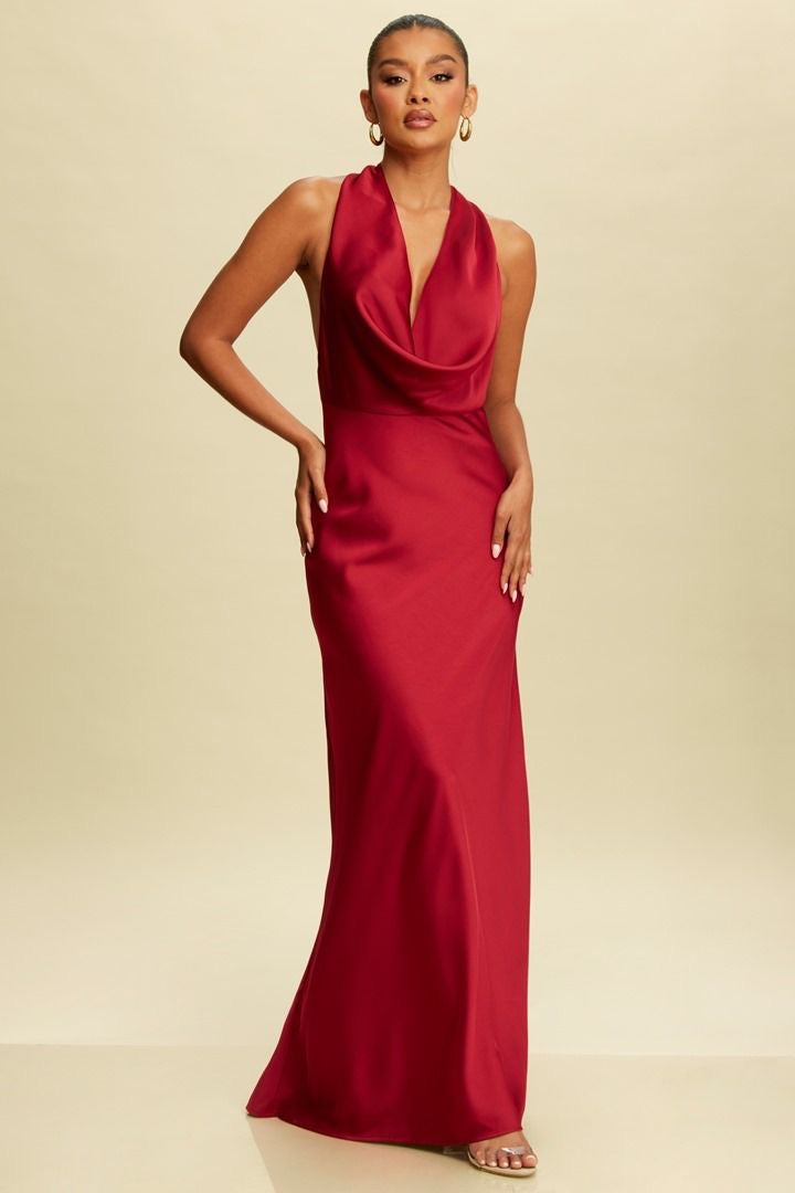 Vestido halter sin espalda