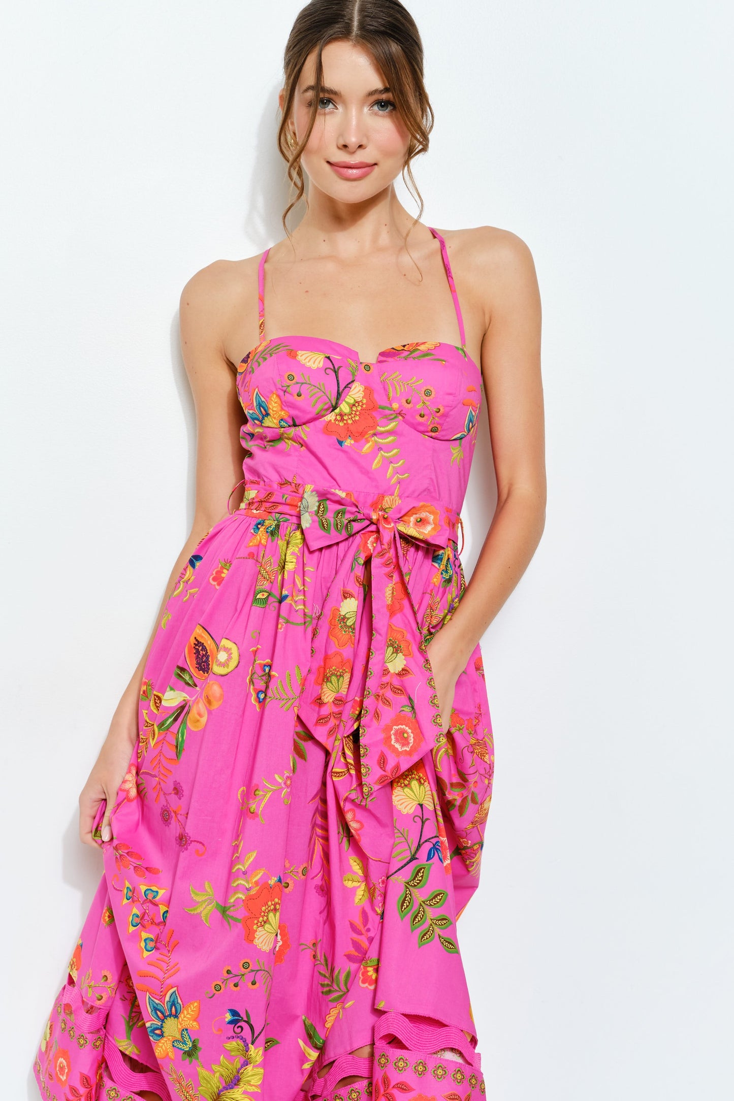 Vestido midi estampado