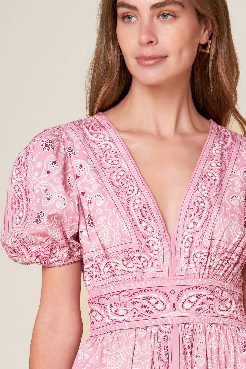 Vestido manga abullonada