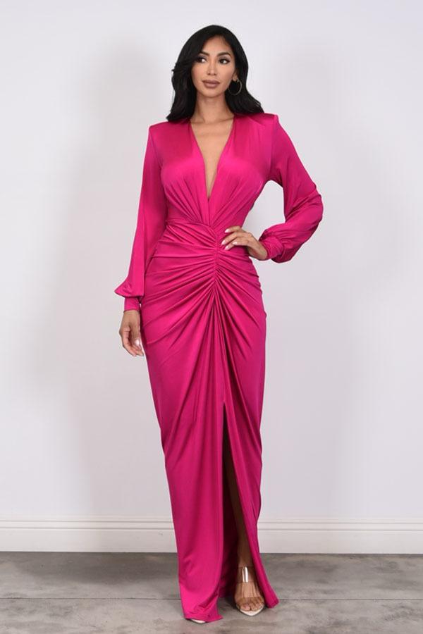 Vestido licra manga larga