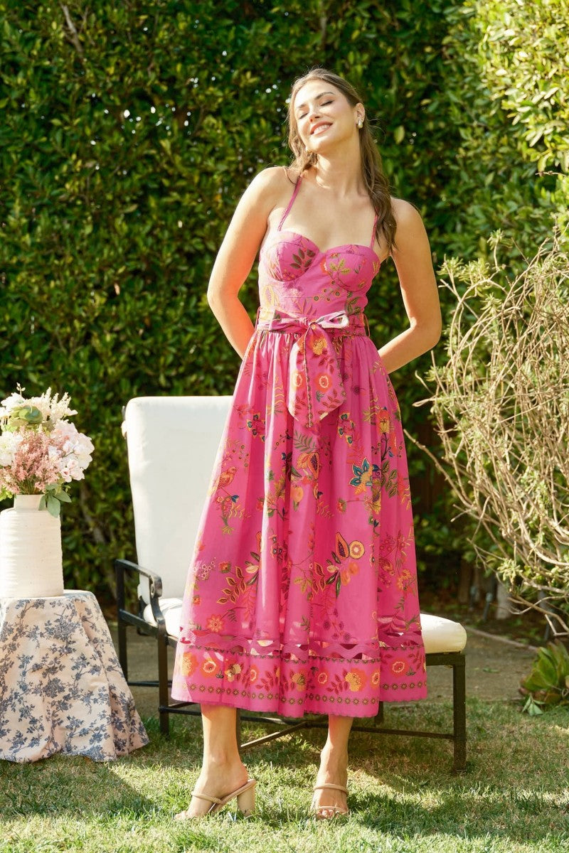 Vestido midi estampado