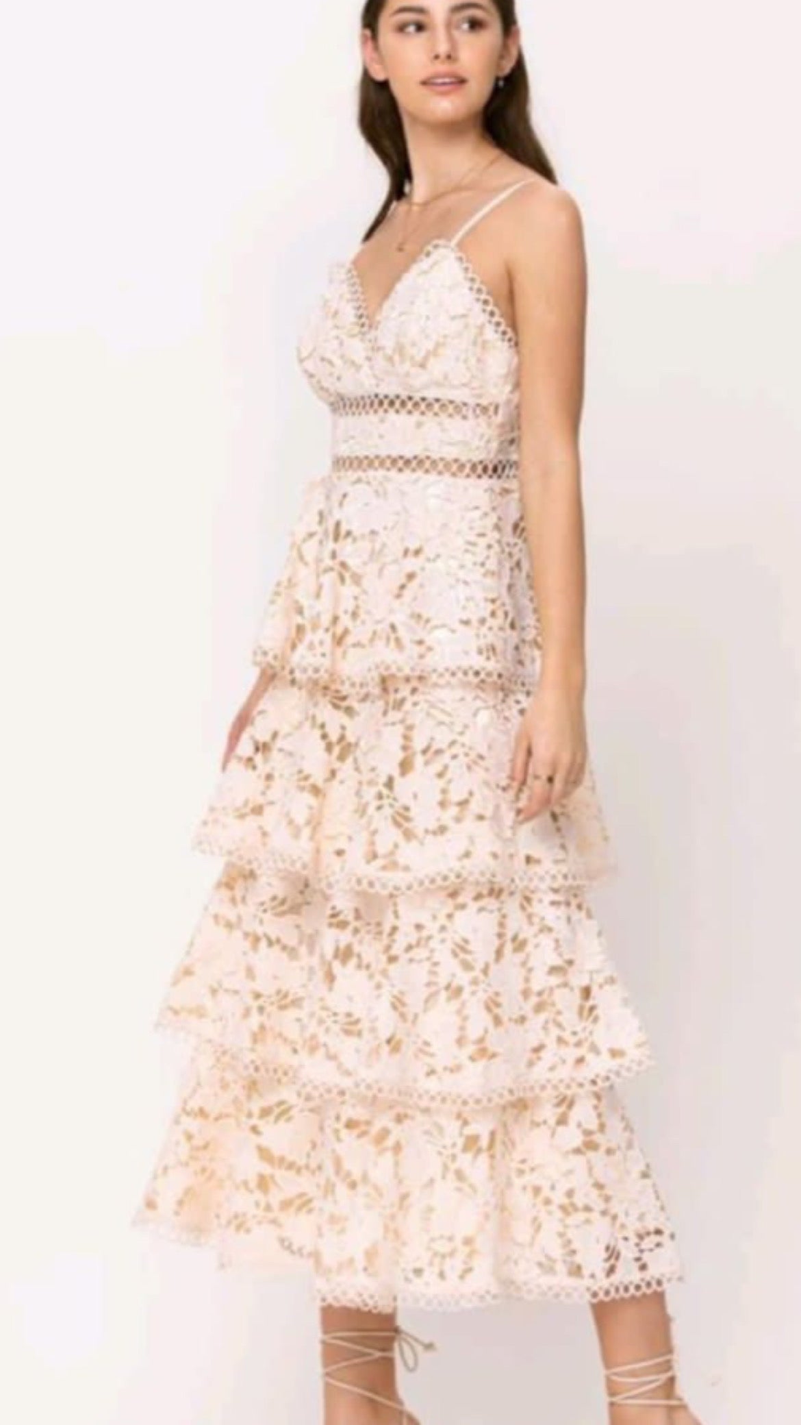 Vestido encaje holanes