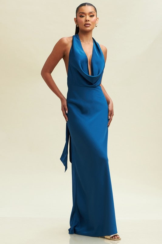 Vestido halter sin espalda