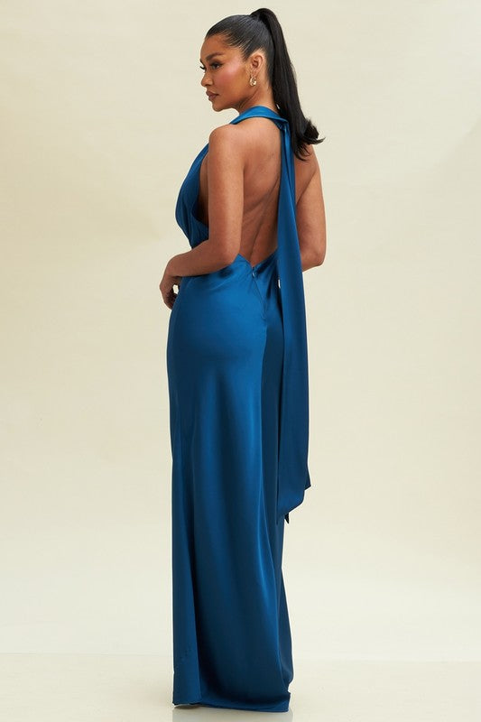 Vestido halter sin espalda