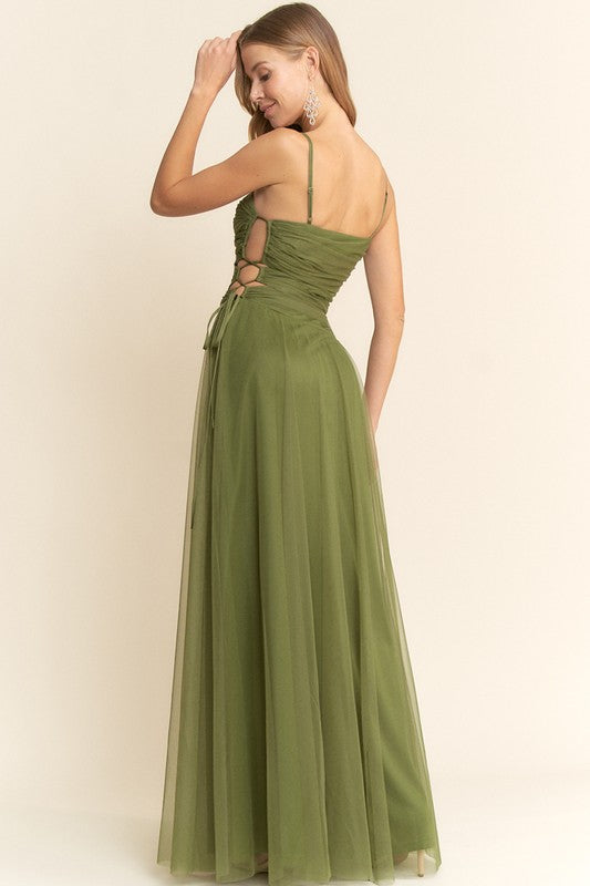 Vestido cutout tiras