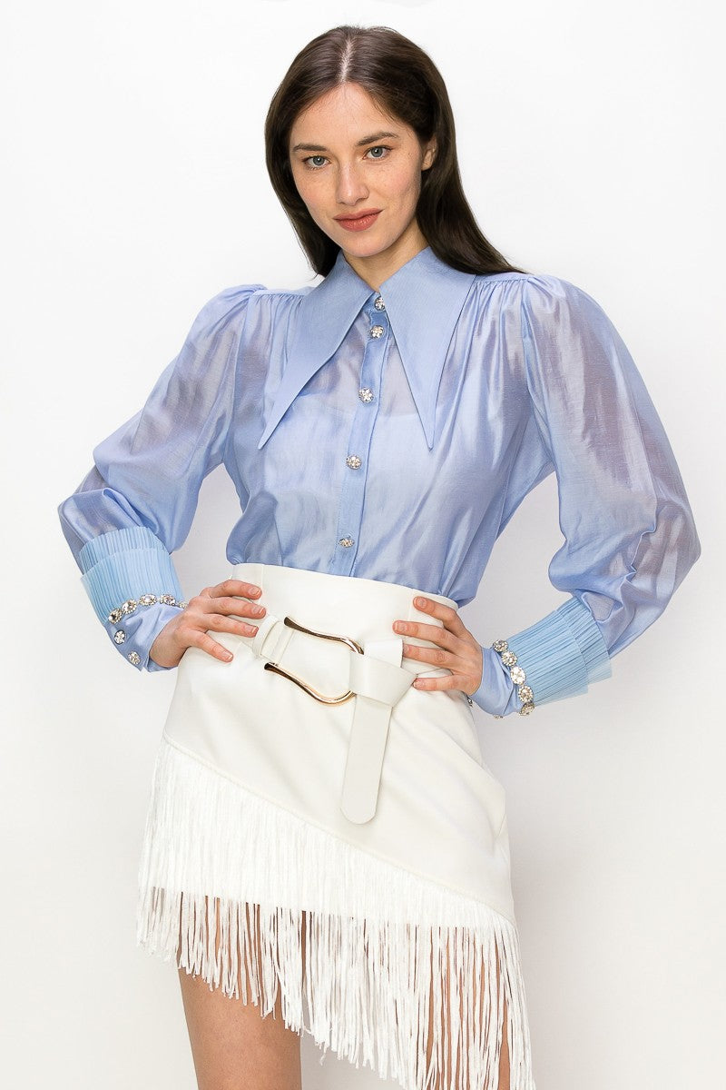 Falda flecos con cinto