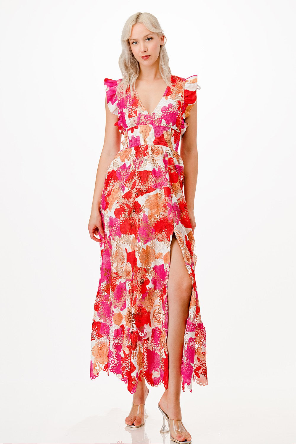 Vestido encaje colores