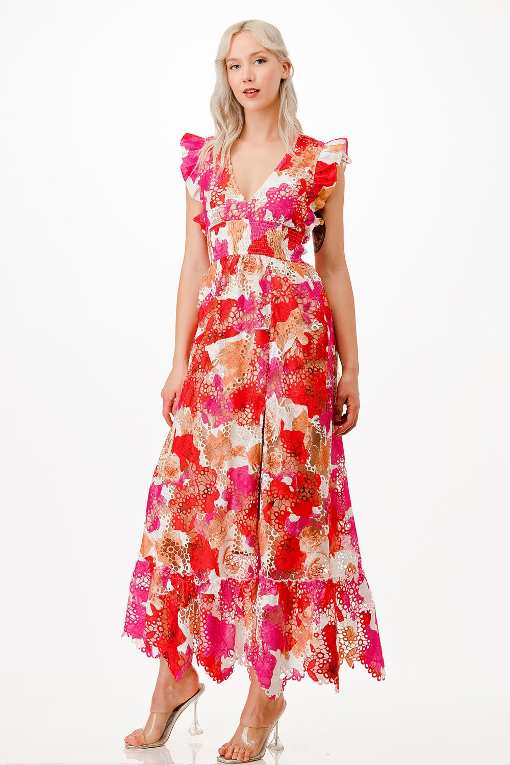 Vestido encaje colores