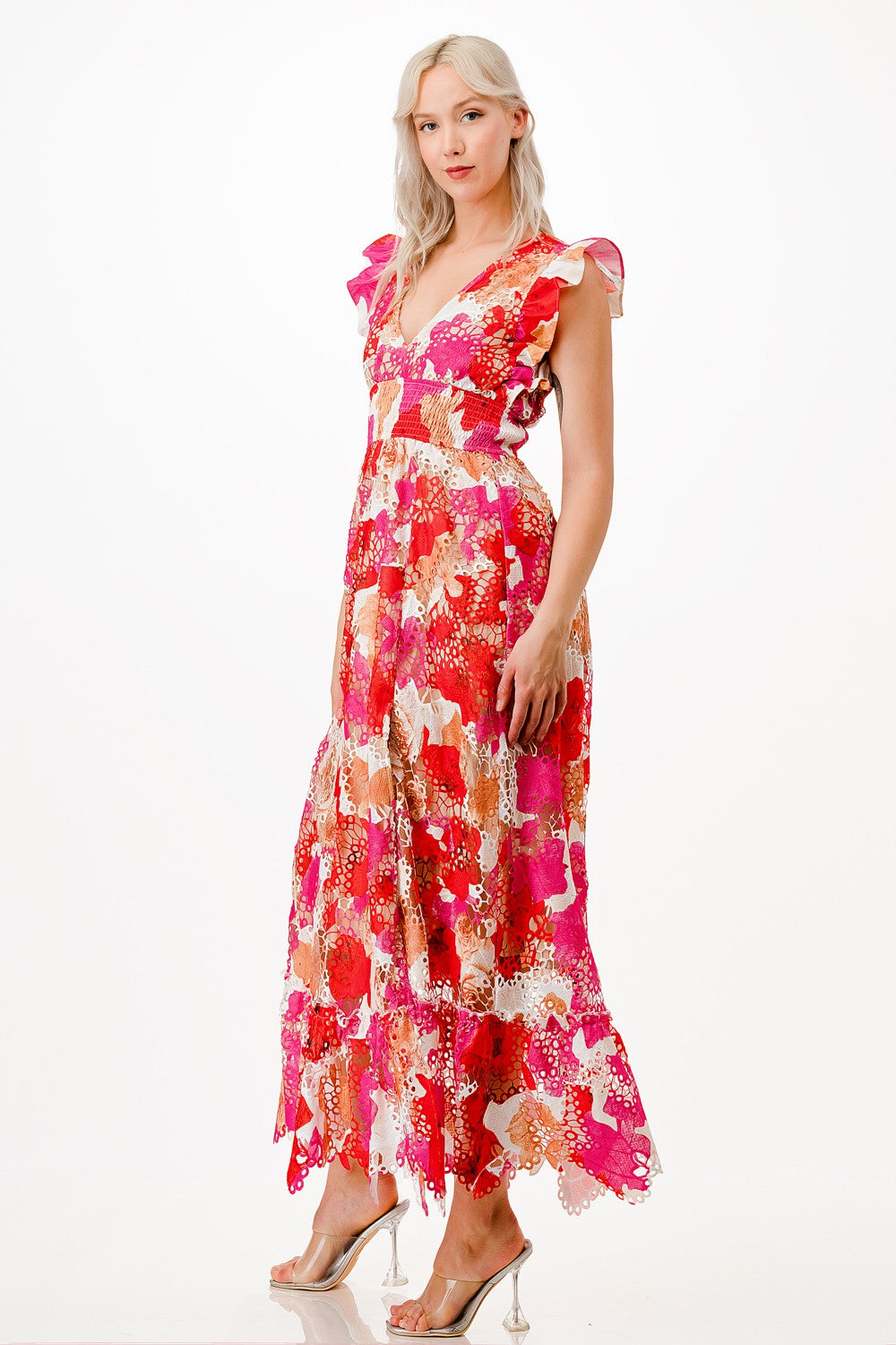 Vestido encaje colores