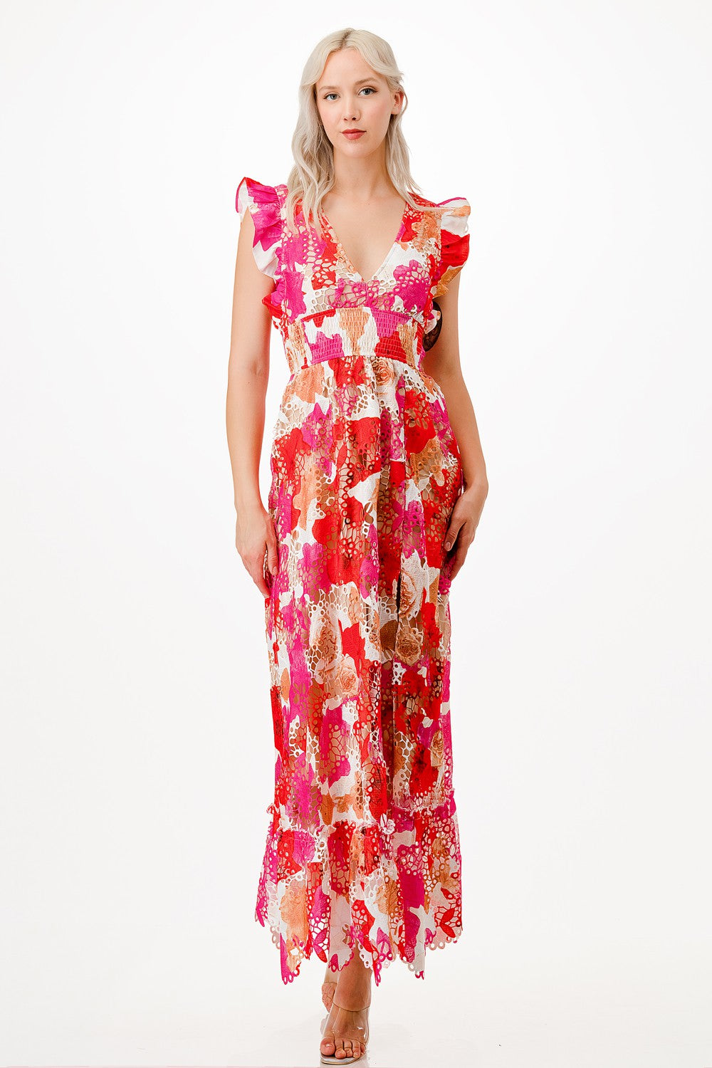 Vestido encaje colores