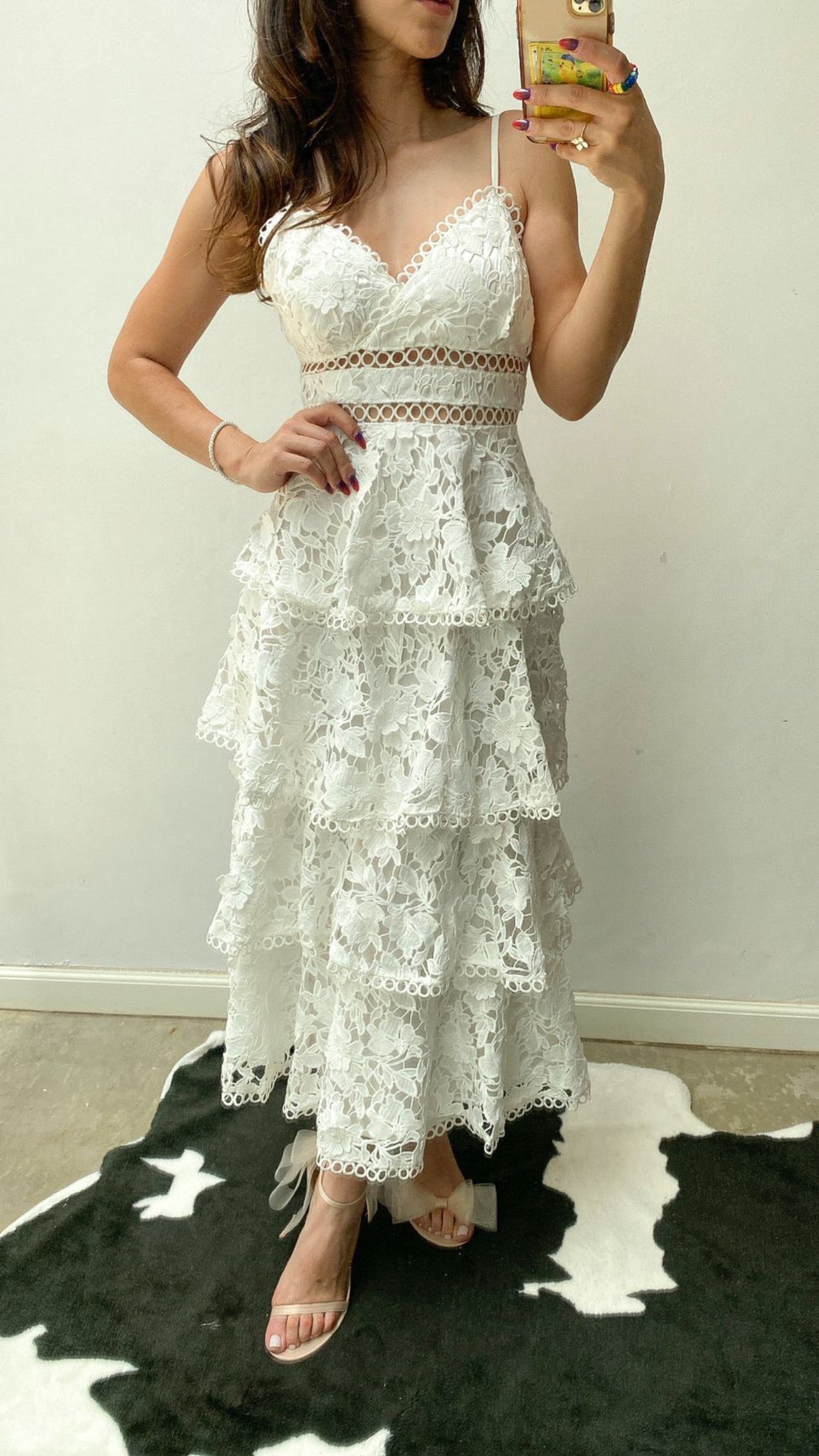 Vestido encaje holanes