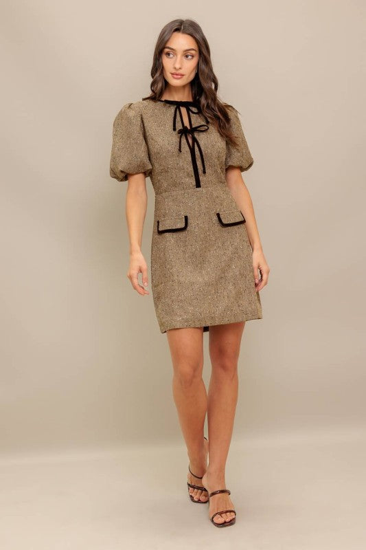 Vestido tweed