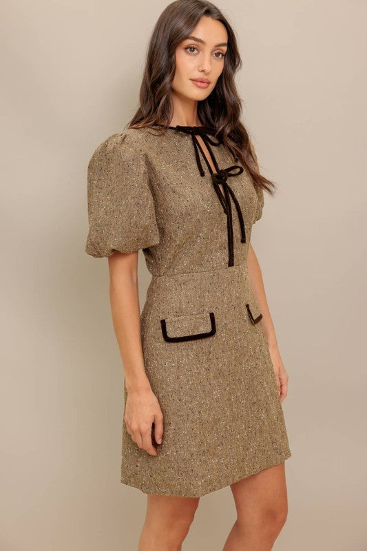 Vestido tweed