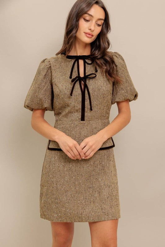 Vestido tweed