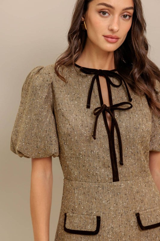 Vestido tweed