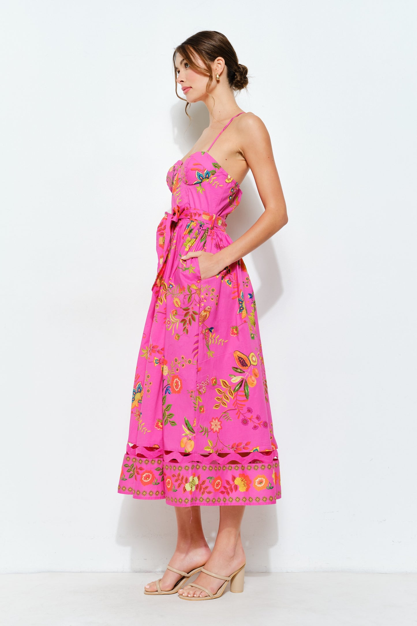 Vestido midi estampado