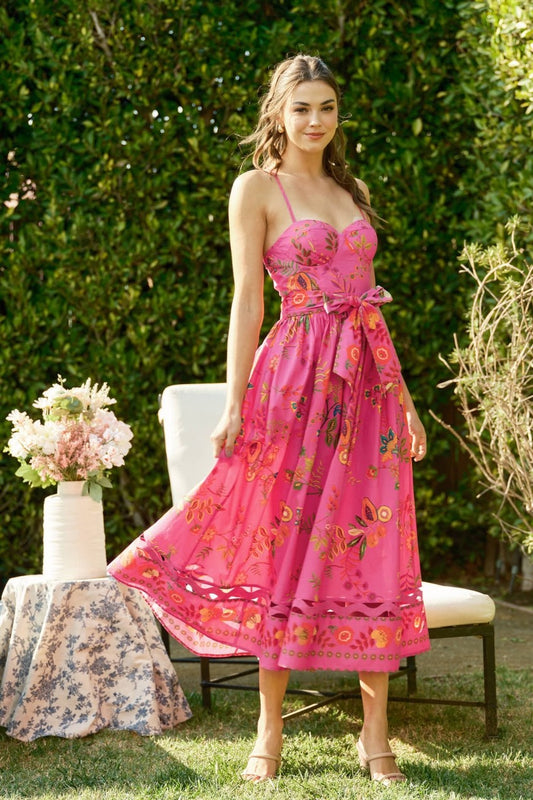 Vestido midi estampado