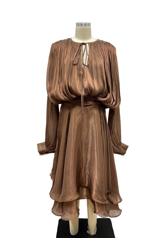 Vestido holgado bronce