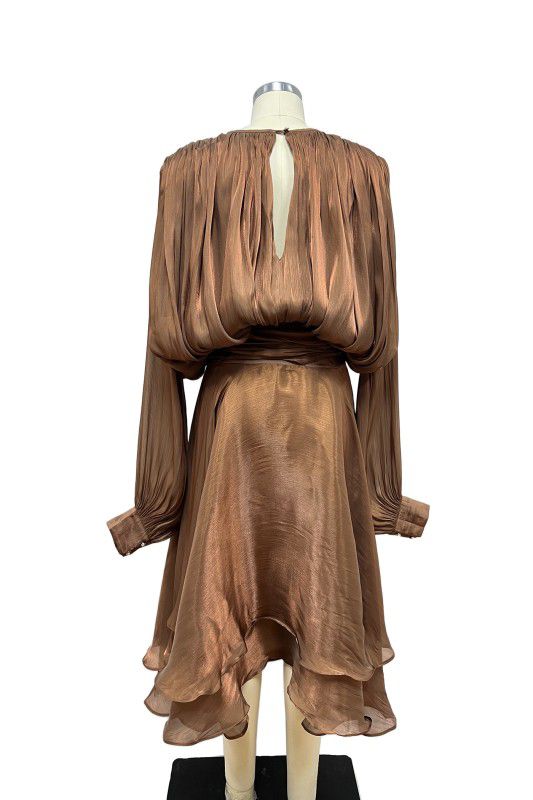 Vestido holgado bronce